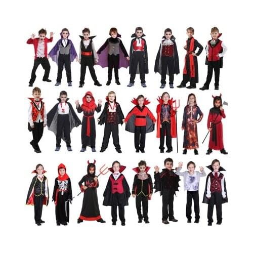 Halloween costume for kids boys Devil clothes Ghost Bat Vampire costumes Dree up Count dracula Bull Demon King Fiendfyre