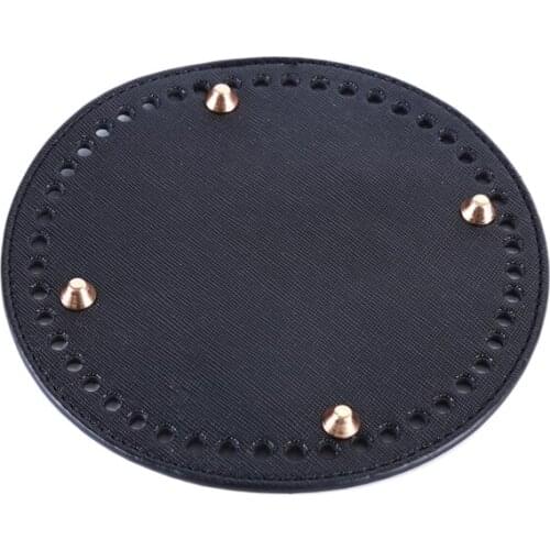 High Qualtiy Round Leather Bottom With Holes Rivet For Handbag Knitting Bag DIY Women Shoulder Crossbody Bags Accessories