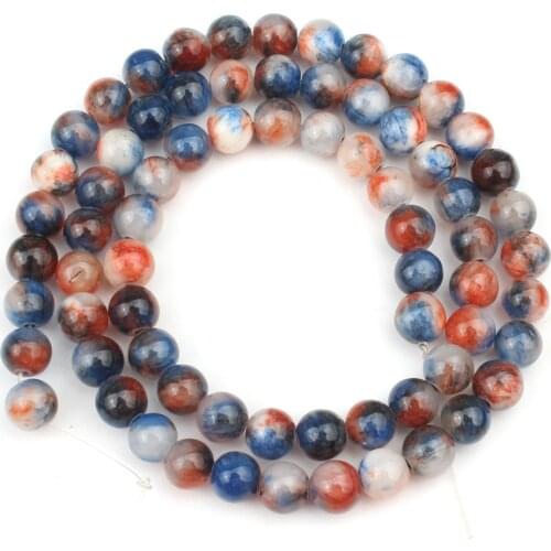 Colorful Natural Persian Jades Stone Beads 6/8/10mm Round Loose Beads For Jewelry Making DIY Necklace Bracelet Accessories 15