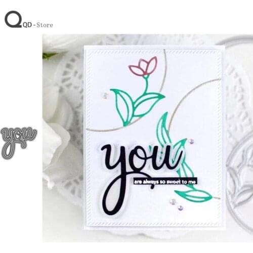 You Metal Cutting Dies Scrapbooking Handmade Tools DIY Card Make Mould Model Craft Decoration New 2021 Wholesale Alphabet Dies