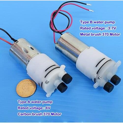 Mini 370 Motor Water Pump DC 3.7V-12V Electric Self-priming Pump Diaphragm Pump Water for Dispenser Water Pump Fish Farming Pump
