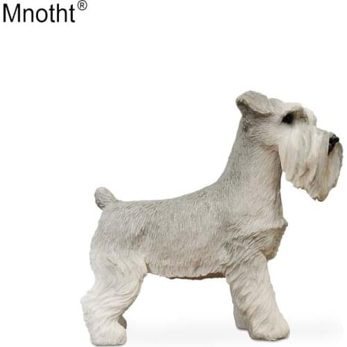 Mnotht 1/6 Mini Schnauzer Simulation Dog Model Vehicle Craft Decoration Scene Accessory Toy for Action Figure Gift Collection m5