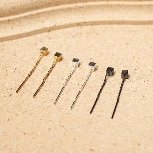 Punk Fashion Stainless Steel Unusual Earring Vintage Dorp Earring Statement Metal Chain Earrings for Women Female Trend Jewelry