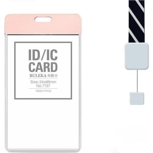 Bus Chest Card Porte Carte Acrylic Name Badge Holder with Rope