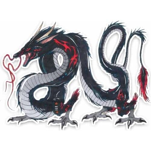 New Cartoon Animal Ferocious Car Sticker Car Window Car Decals PVC 14cm*11cm Scratches Waterproof