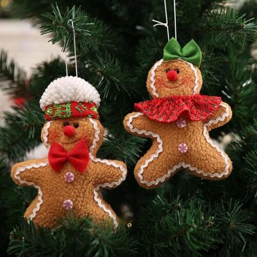 New Year Christmas Decorations for Home Merry Christmas Ornaments Gingerbread Man Xmas Tree Decor Kids Toys Natal Navidad Gift