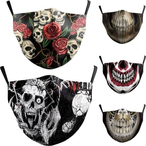 New Halloween Fashion Masks Clown Mouth Skull Men Womens Unisex Face-Protection Dustproof Cycling Street Sports Dust-proof Mask
