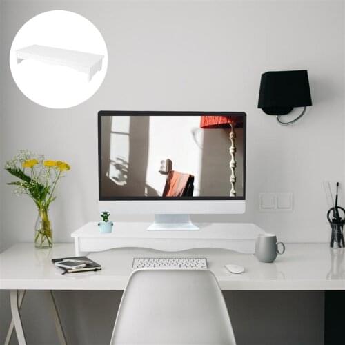 1PC Computer Monitor Heightened Rack Desktop Base Bracket Keyboard Holder Computer Monitor Heightening Rack (White)