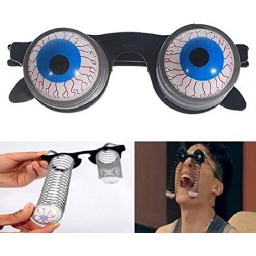 Pop Out Eye Dropping Eyeball Glasses Horror Terror Scary Party Prank Funny Joke Halloween Toys