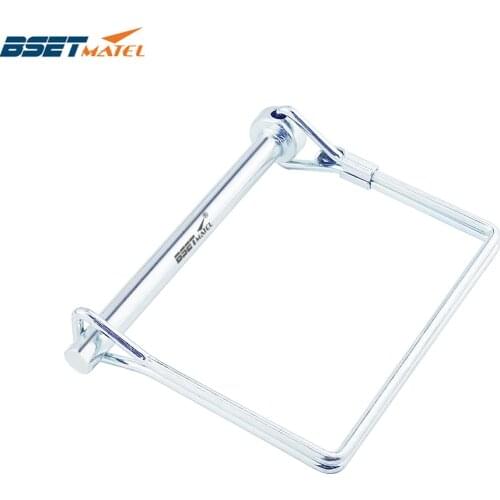 Spring Carbon Steel Square Shaft Locking Lock Pin Safety Coupler Pin Retainer Farm Trailers Wagons Lawn Garden Auto Car Trailer