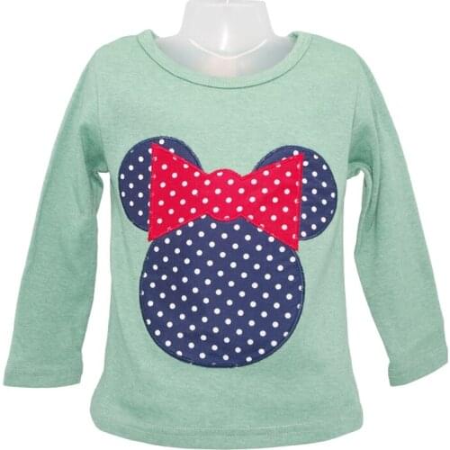 Hot Sale Spring and autumn long sleeve Cartoon Mice children clothes T-shirt ,girls nova T-Shirt kids Autume Spring Tops & Tees