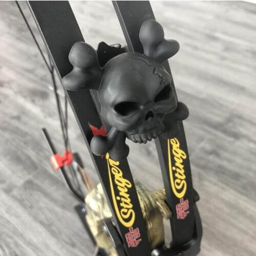 1Pair Archery Compound Bow Limb Stabilizer Skull Damper Rubber Bow Vibration Limb Silencer Dampen Noise and Vibration