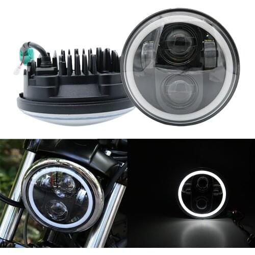 DOT 5.75" 40W Motorcycle Projector With DRL for Harley Moto 5-3/4" 5.75 inch LED Headlight For Harley Motorcycle Headlight