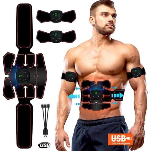 Unisex Electric EMS Abdominal Muscle Stimulator Body Slimming Belt Massage Toner Trainer Gym Fitness Equipment LCD Dropshipping