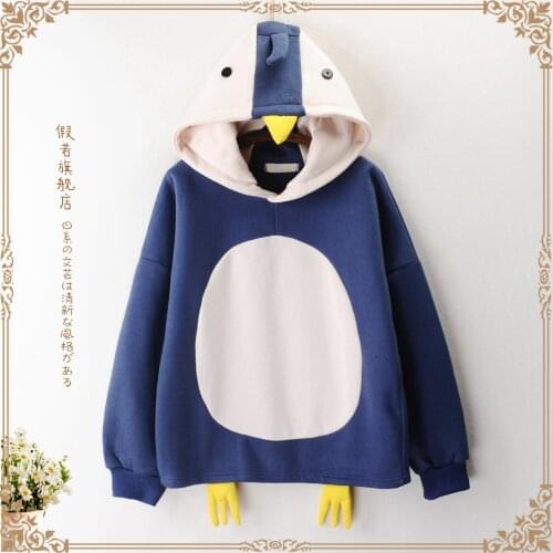 Womens hoodies pullover cute harajuku women hoodies clothes kawaii oversize loose Cotton Casual Full Regular Cartoon