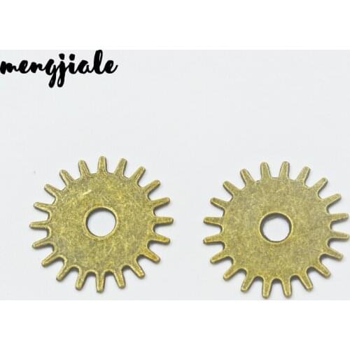 12pcs/lot Antique Bronze Vintage Metal Zinc Alloy Steampunk Gear Charms Fit Jewelry Pendant Charms Making 25mm Dia