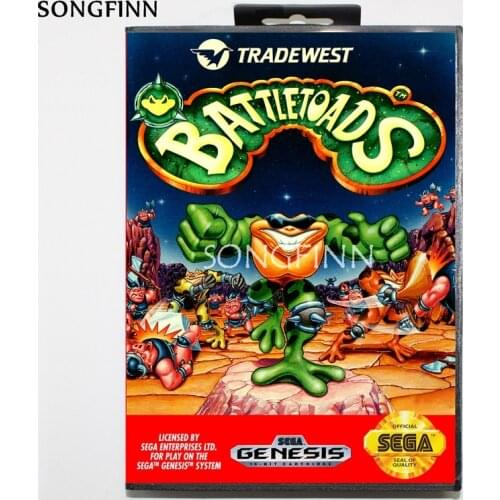 16 bit MD Memory Card With Box for Sega Mega Drive for Genesis Megadrive - Battletoads