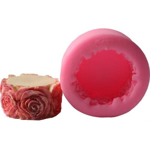 3D Rose Silicone Mold Fondant Mold Cupcake Cake Decoration Tool Soap Mold Candle DIY Mold For Valentines Day Wedding Party