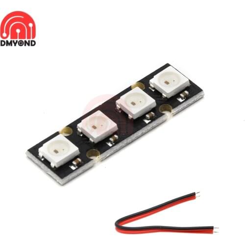 4 Bit WS2812B RGB LED Lights Built-In Full Color-Driven Development Board LED Module Pixel Control Board for F3 Naze32 CC3D