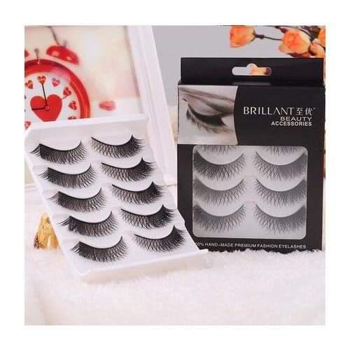 Handmade 5 Pair Thick Long Crisscross False Eyelashes Fake Eye Lashes Eyelash Free shipping & Drop shipping