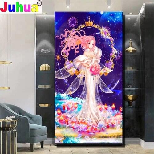 5D DIY Mosaic Art Abstract Cartoon princess full drill diamond Paintings Wall Decor cross stitches Rhinestone Diamond Embroidery