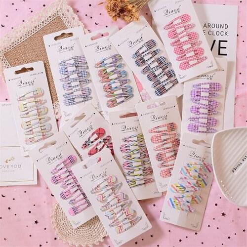 6Pcs/Set New Printed BB clip Cartoon Children Headdress lovely Hairpin For Girl Hair Accessories