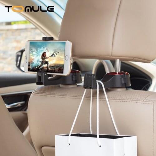 Car Hooks Cell Auto Car phone holder Mount For Mobile Car Seat Hooks Car Headrest Easy Install Stand Clip for Bag Purse Tool