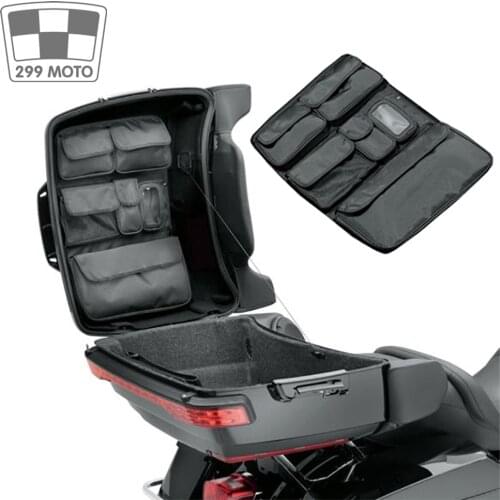 Black Tour Pak Motorcycle Organizer Lid Storage Bag For Harley Touring Street GLIDE FLHX Road King FLHR 2014-2019