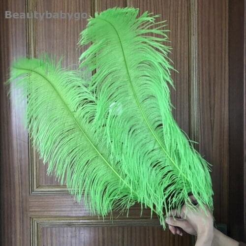 65-70CM Decorative Ostrich Feathers For Carnival Backpieces Wedding Centerpieces Apple Green Dyed natural Ostrich Plumas 10PCS
