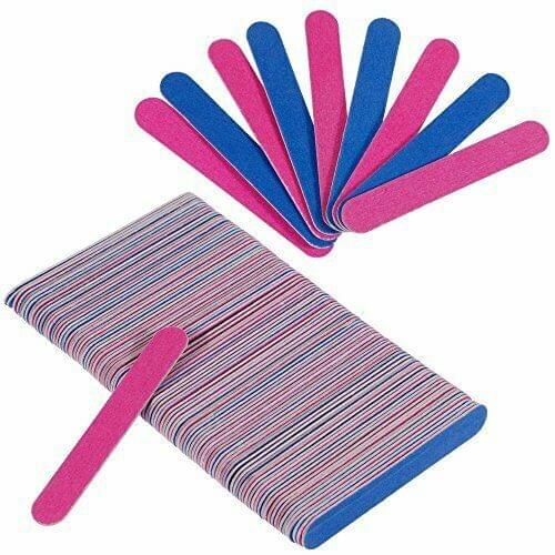 Double-sided 100pcs Nail Files Disposable Nail File Set Manicure Tools Portable Pedicure Rasp 180 240 grit Mini Nail Art Travel