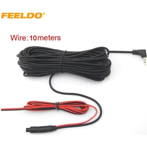 FEELDO 10meters 2.5mm TRRS Jack Connector To 4Pin Video Extension Cable For Truck/Van Car DVR Camera Backup Camera #1280