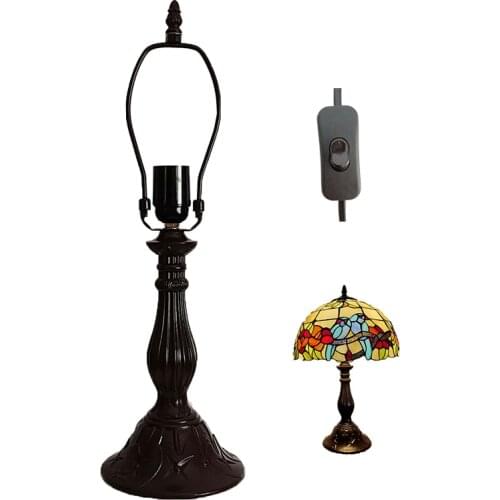 H49CM Table Lamp Base E27 EU Plug and US Plug Alloy Table Lamp Base