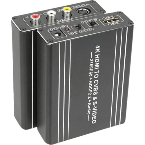 HDMI-compatible to 3RCA AV CVBS Composite & S-Video R/L Audio Converter Adapter Upscaler Computer Cables