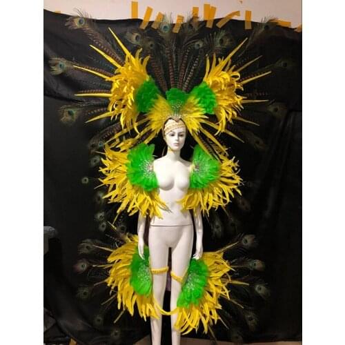 Latin dance Samba accessories Fashion exquisite headdress feathers Delicate dance shows accessories