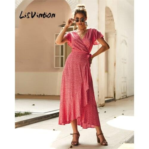 Летние платья с запахом LisVintion China At AliExpress