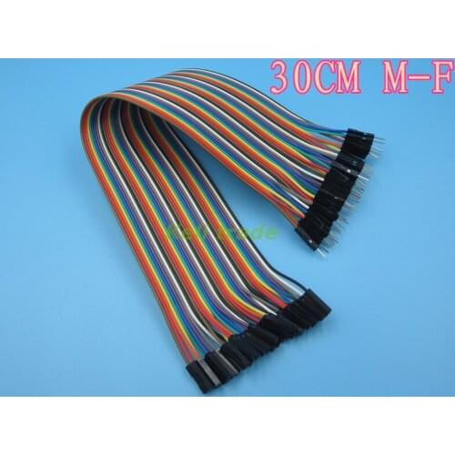 40pcs 30cm 1p-1p male to Female jumper wire Dupont cable Breadboard