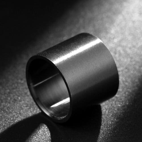 MANGOSKY 18mm Titanium Ring for Men and Women Personalized Ring Customize Ring Engraved Ring Custom Photo Ring