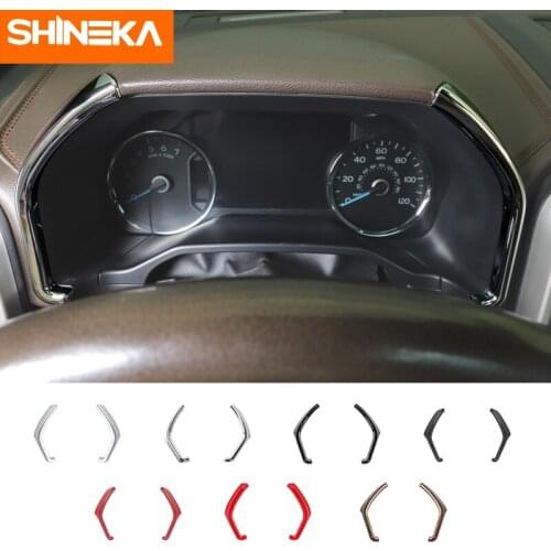SHINEKA Interior Mouldings For Ford F150 Car Dashboard Side Decoration Cover Trim Stickers Accessories For Ford F150 2015-2021