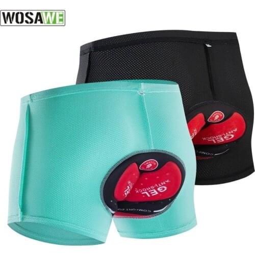 Men Women Cycling Underwear Biker Shorts Breathable Quick-Dry Padded Silicone Pad Underwear Road Mountain Bike Bicycle Underpant