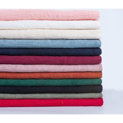 50x140cm Soft Cotton Jacquard Fabric Sewing Clothing Linen Cotton Material DIY Clothes Patchwork Fabrics