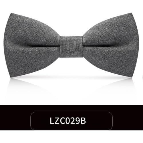 2020 New Fashion Mens Bow Ties for Wedding Double Fabric Wool Gray Black Bowtie Banquet Anniversary Butterfly Tie with Gift Box
