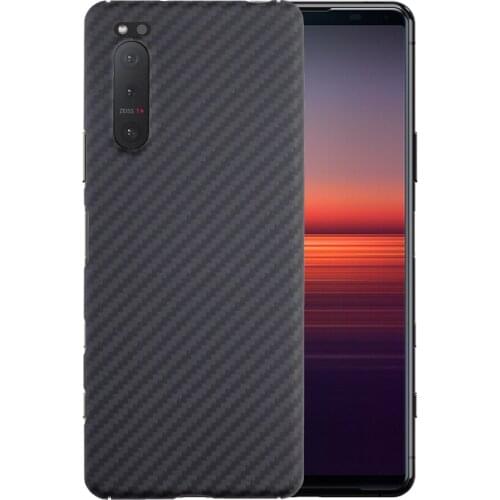 Original Real pure Carbon Fiber Cases For Sony Xperia 5 II Case Genuine Aramid Fiber Ultra Thin Anti-fall Business Armor Cover