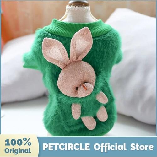 PETCIRCLE Dog Clothes Jacket Bunny Crew Neck Shirt Fit Small Dog Puppy Pet Cat Autumn&Winter Pet Cute Costume Dog Clothes Coat