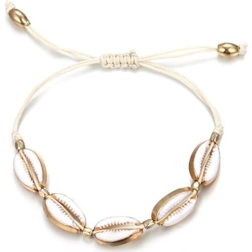 Pulseira Masculina New Hand Act The Role Of Individual Design Conch Braided Rope Bracelet National Wind Joker Adorn Article