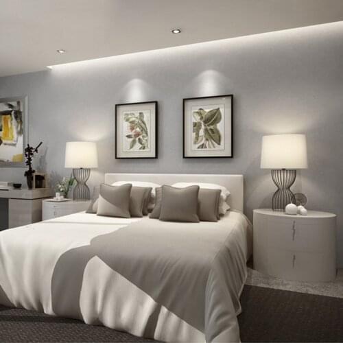 Advanced light gray wallpaper Nordic modern minimalist bedroom living room TV background pure plain office wallpaper