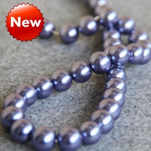 New Fashion Hot sale Purple Shell beads gift for women girl loose DIY 15inch Jewelry making design Wholesale and retail