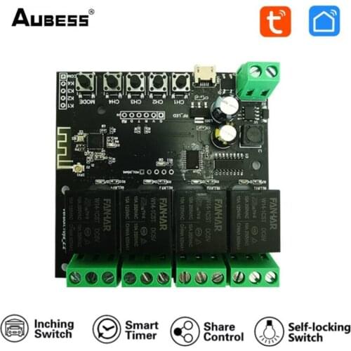 12V WiFi Relay Tuya Smart Switch Module Smart life APP Remote Control Timer DIY Inching Self-Locking Work with Alexa Google Home