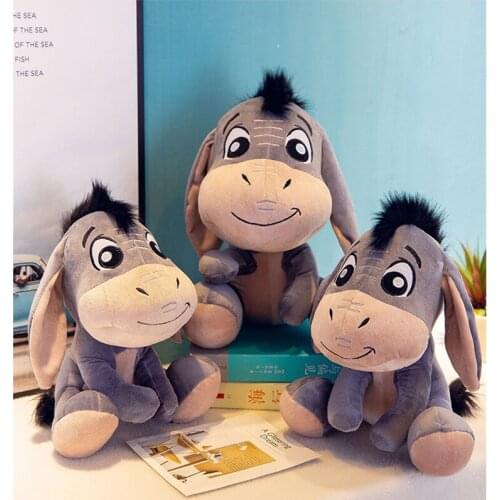 Disney Movie Kawaii Cartoon Gray Eeyore Donkey Stuff Animal Soft Plush Toy Doll Birthday Children And Gril Friend Holiday Gifts