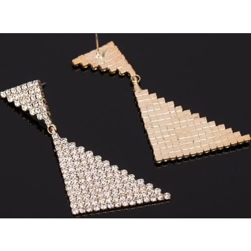 2020 Triangle Pendant Earrings Fashion Rhinestone Earrings Manifold New 190609-4