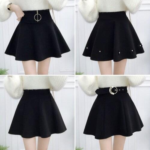 Woolen Skirt Pettiskirt Skirt High Waist Woolen Skirt Women Woman Skirts Mujer Faldas Saias Mulher
